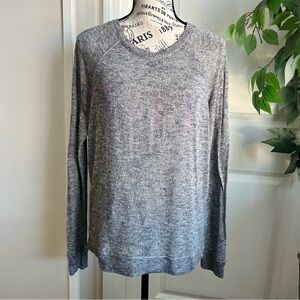 PINK Victoria’s Secret 2013 Marled Knit Raglan Sweater Gray Sz XS